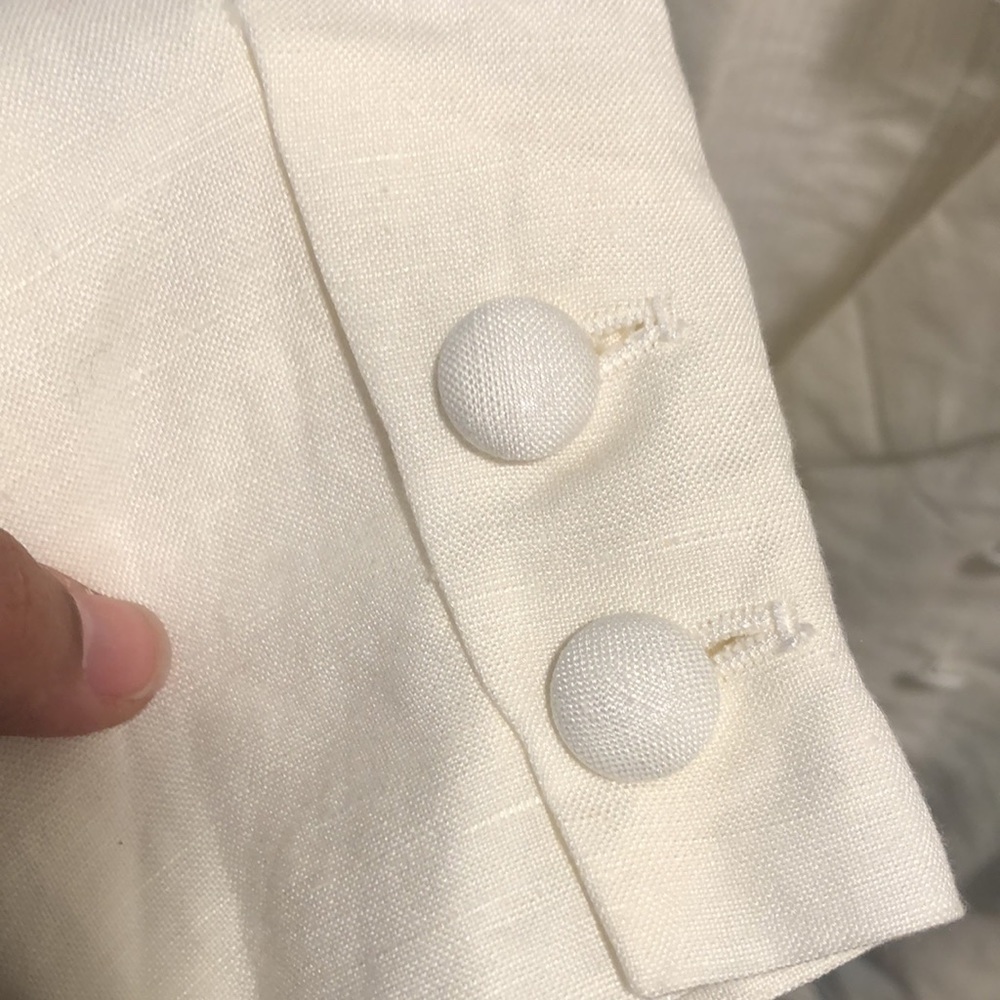 Vici women linin blazer size Large cream color - Picture 6 of 7